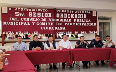 Se lleva a cabo la quinta sesión ordinaria del consejo de seguridad pública municipal y comité de participación ciudadana