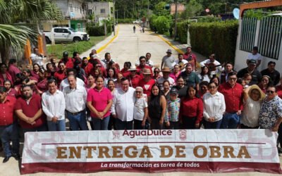 Inaugura Noé Castillo la obra de pavimentación de la calle Vicente Suárez de la colonia Uno y Medio
